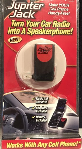 Jupiter Jack Works With Cell Phones Universal Car Radio Speakerphone NEW SEALED - 第 1/4 張圖片