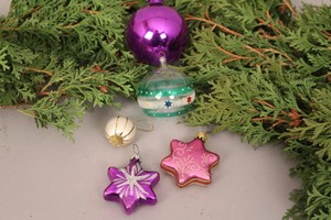 Détails Sur Boules De Sapin De Noël Boule De Noël Verre étoiles Violet Noël Décoration