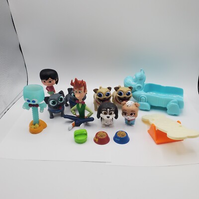 Lot Of Disney Junior Puppy Dog Pals Set Figures Lot pcs Bob Bingo  PVC Used Bulk