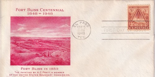 USA 1948 THREE DIFFEENT FIRST DAY COVERS FORT BLISS, ELPASO, TEXAS - Picture 2 of 3