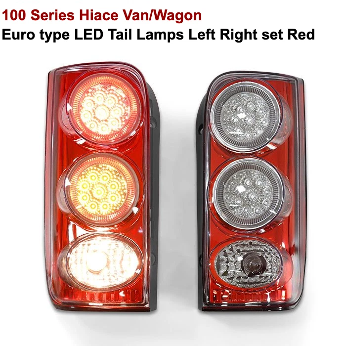 LED Tail Light Lamp Euro Type Custom JDM for Toyota Hiace 100 Series Van Wagon - Изображение 2 из 4