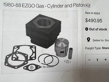 EZGO 80-88 Cylinder  Piston Kit