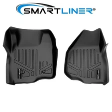 SMARTLINER Floor Mats 1st Row Liner Set Black Fits 2011-12 F-250/350/450