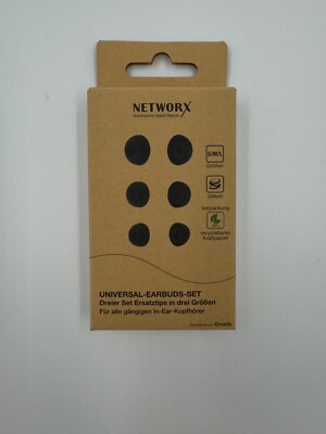 Universal-Earbuds-Set Replacement Silicone Tips in S, M, L for In-Ear Headphones