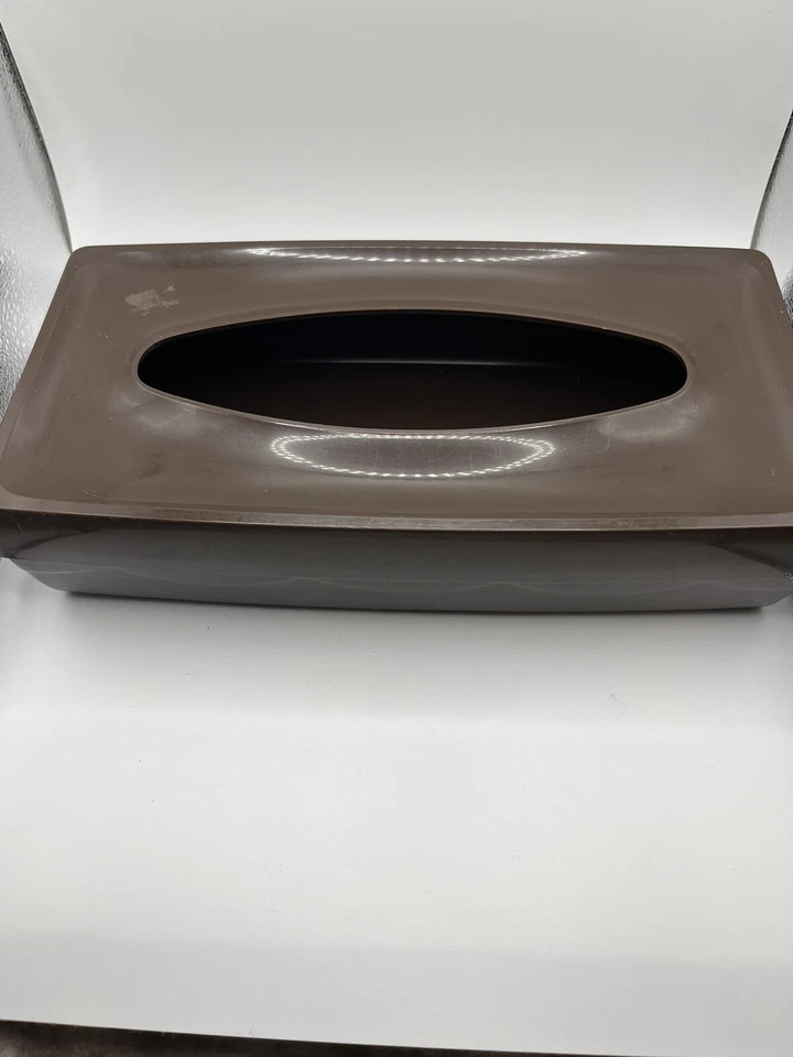 Cubierta porta pañuelos vintage de plástico rojo caqui Londonware Inc decoración retro 2 piezas Foto 4 de 4