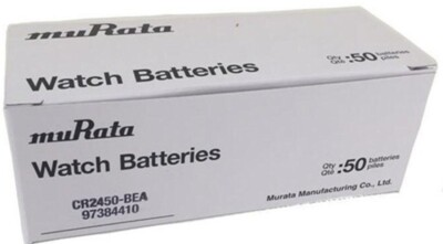 #ad #ad Fifty 50 Murata CR2450 610mAh 3 Volt Lithium Button Cell Batteries $62.95