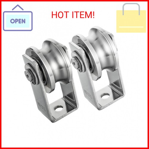 Stainless Steel V-Groove Pulley Wheel - Double Bearing, Silent, 48mm, For Gym Equipment & Sliding Gates