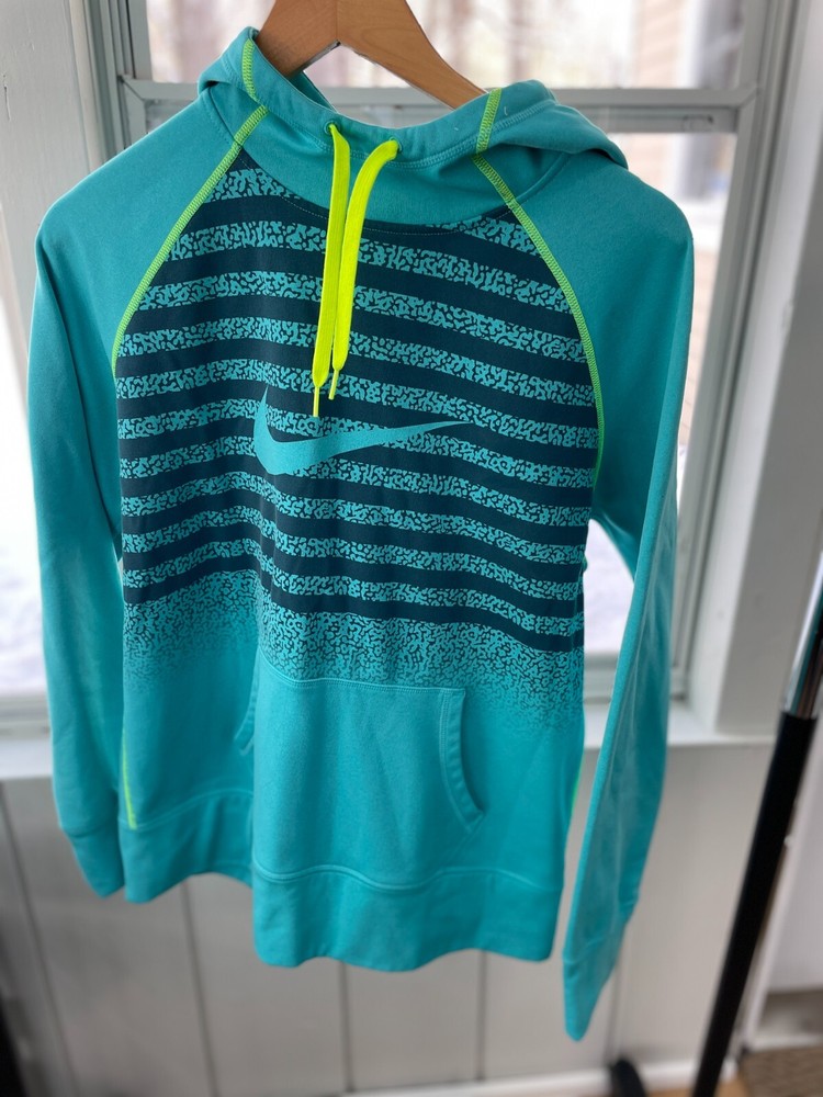 Nike Therma Fit Men's XL Aqua Neon Hoodie Lightly Used