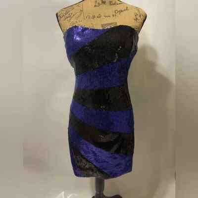 Speechless Women's Size XL Glamourous Sequins Strapless Short Party Dress