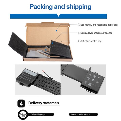 92Wh 6JHDV Laptop Battery For Dell Alienware 17 R2 R3 5046J P43F Notebook YKWXX - Picture 9 of 10