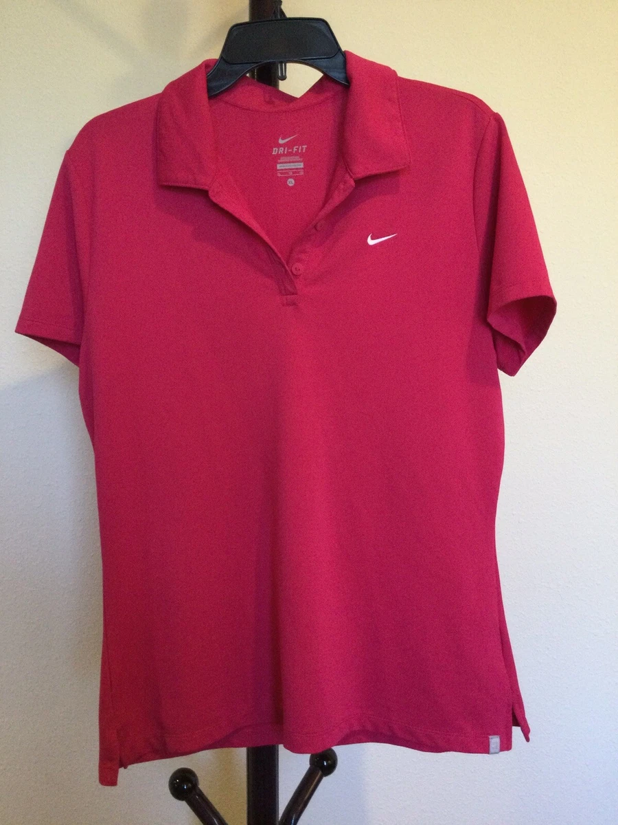 Men s nike rose pink Collar short sleeve Pullover DRI FIT polo