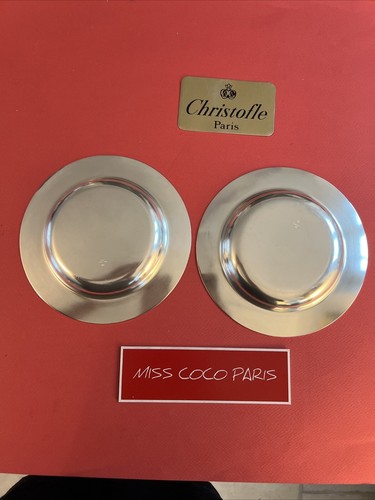 DESSOUS BOUTEILLE ASSIETTE PAIN CHRISTOFLE METAL ARGENTÉ 17 CM TRÈS BEL ETAT. - Picture 8 of 10