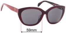 SFx Replacement Sunglass Lenses fits Prada SPR 16X-F - 59mm Wide