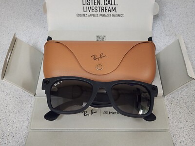 Ray Ban Meta Wayfarer RW 4008 601ST3 Black 53mm women men Ray Ban Meta Wayfarer RW 4008 601ST3 Black 53mm women men