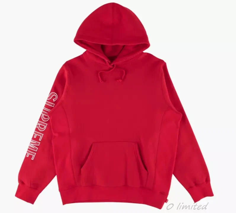 Sweat à capuche brodé manches Supreme taille L