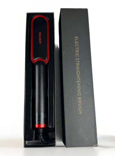 MALKERT Ring Hair Straightening Brush - D26 Black/Red Open Box