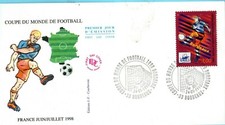 3130/1+2 ENVELOPPES 1er JOUR   COUPE DU MONDE FOOT BALL ST DENIS / BORDEAUX