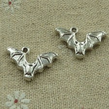 Free Ship 100 pcs tibetan silver bat charms 24X15mm L-3847