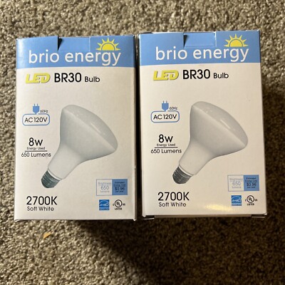 2- Brio Energy LED BR30 Bulbs