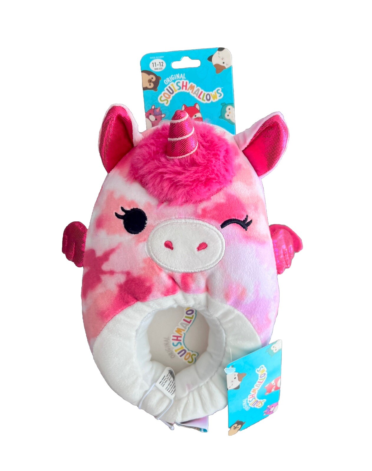 Squishmallow Jazwares Unicorn Slippers for Girls Size 11-12 Winter Collection-image