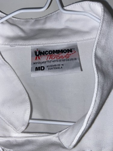 Men Women Unisex Chef Coat Jacket Kitchen MED Work Cook Uniform Long Sleeve New - Picture 9 of 18