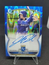 Jack Pineda Bowman Chrome Auto Blue Wave CPA-JPI 