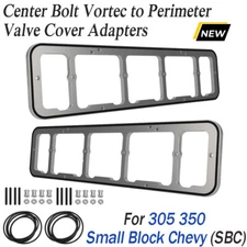 Center Bolt Vortec to Perimeter Valve Cover Adapter For 305 350 SBC Chevy Engine