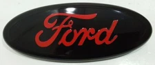 For 2005-2014 Ford F150 FRONT GRILLE/ TAILGATE 9 Inch Oval Emblem BLACK & RED US