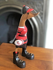 Wooden Rugby Duck Boots 25cm Painted Bamboo Duck DCUK