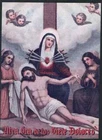 Holy card antique postale of Virgin Dolorosa santino image pieuse estampa