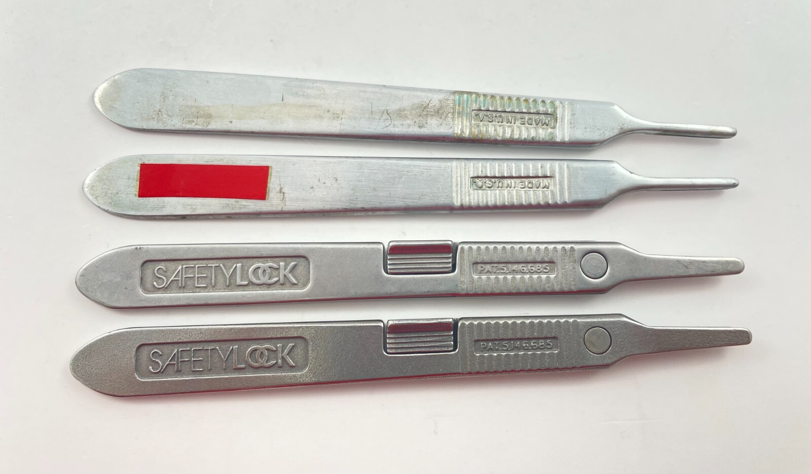 LOT OF 4 Bard-Parker No. 3 & 3S Knife Handle + 30 DAY WARRANTY!