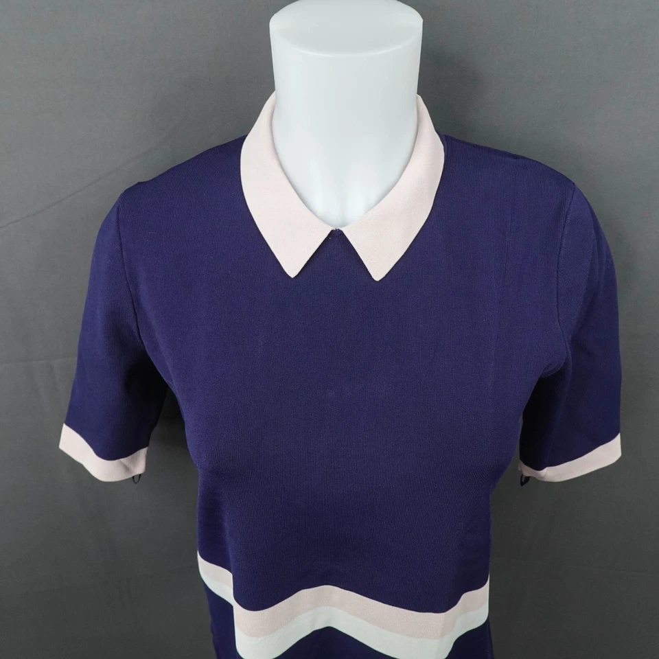 Ted Baker Colour by Numbers Dress Womens US 12 Retro Preppy Border Stripe - Image 2 of 4
