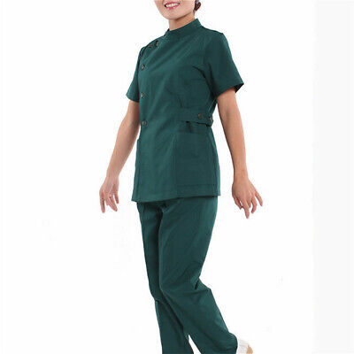 Medical Scrubs Uniform Tops Mens Tunic Nurse Hospital Working Healthcare T Shirt
