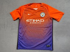 Manchester City away jersey nike 2016/17 boys size L orange football shirt