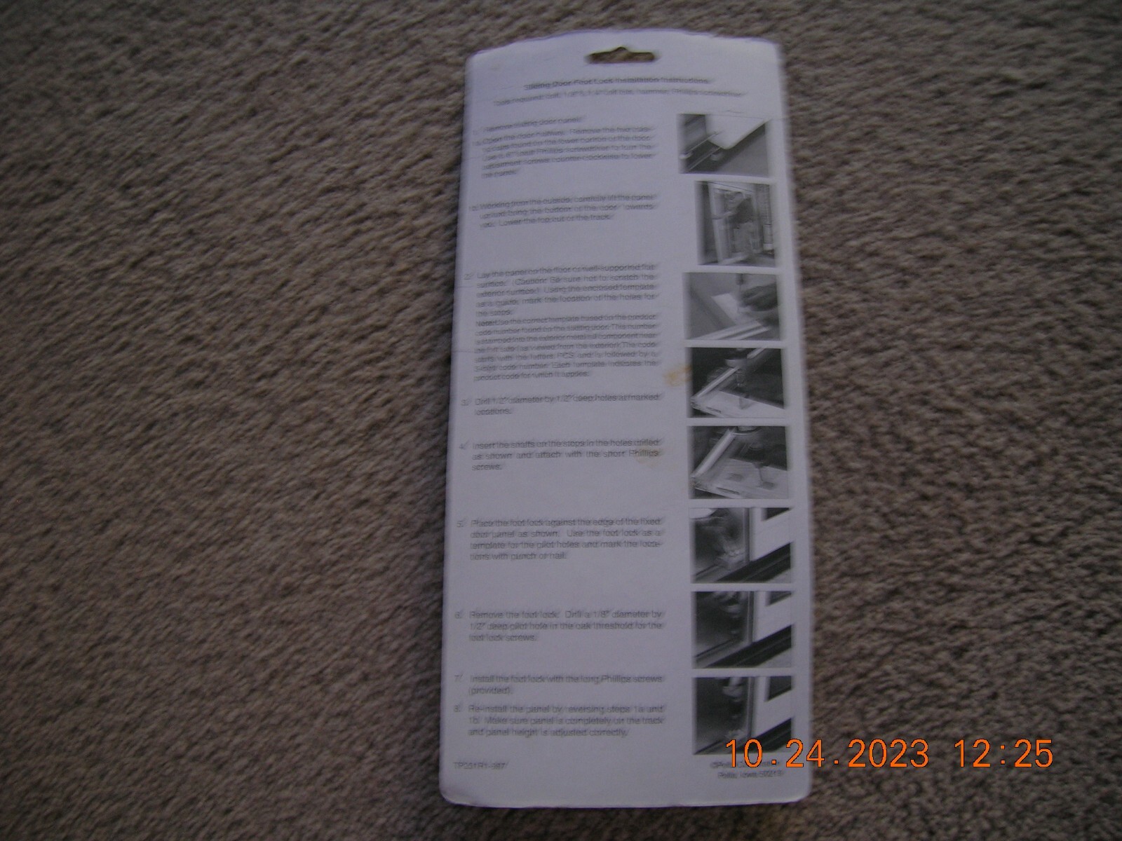 PELLA Sliding Patio Door Foot Bolt Lock For XO Door PCXOFTBOLT **NEW SEALED** 748171024455 eBay