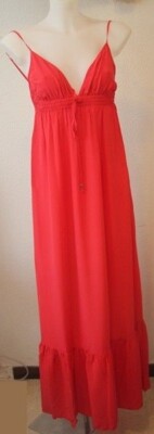 Original Sommer Seidenkleid lang rot FAIRLY - 40 FR / ITA 44 neu