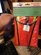 ECONOMY REFLECTIVE SAFETY VEST ORANGE--AERVOE--XX-LARGE