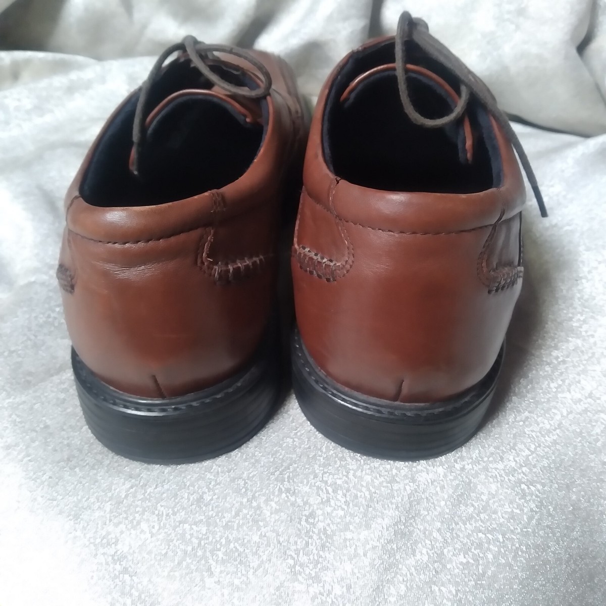 Clarks Mens Derby Dress Shoes Brown Leather Lace Up Size 11 