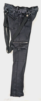 HT Hot Topic sz 34/32 Stinger Skinny Jeans with suspenders