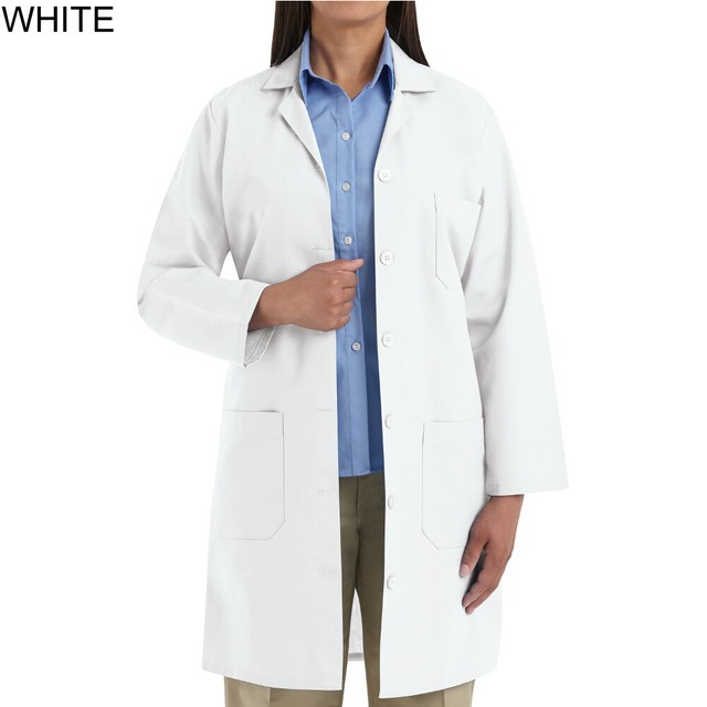 Brand New Women's 6Button Lab Coat White S2XL eBay