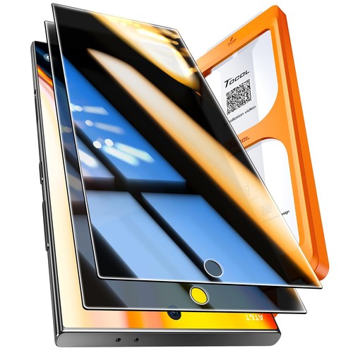 TOCOL for Samsung Galaxy S24 Ultra Privacy Screen Protector True 25°Anti Spy ... - 第 1/8 張圖片