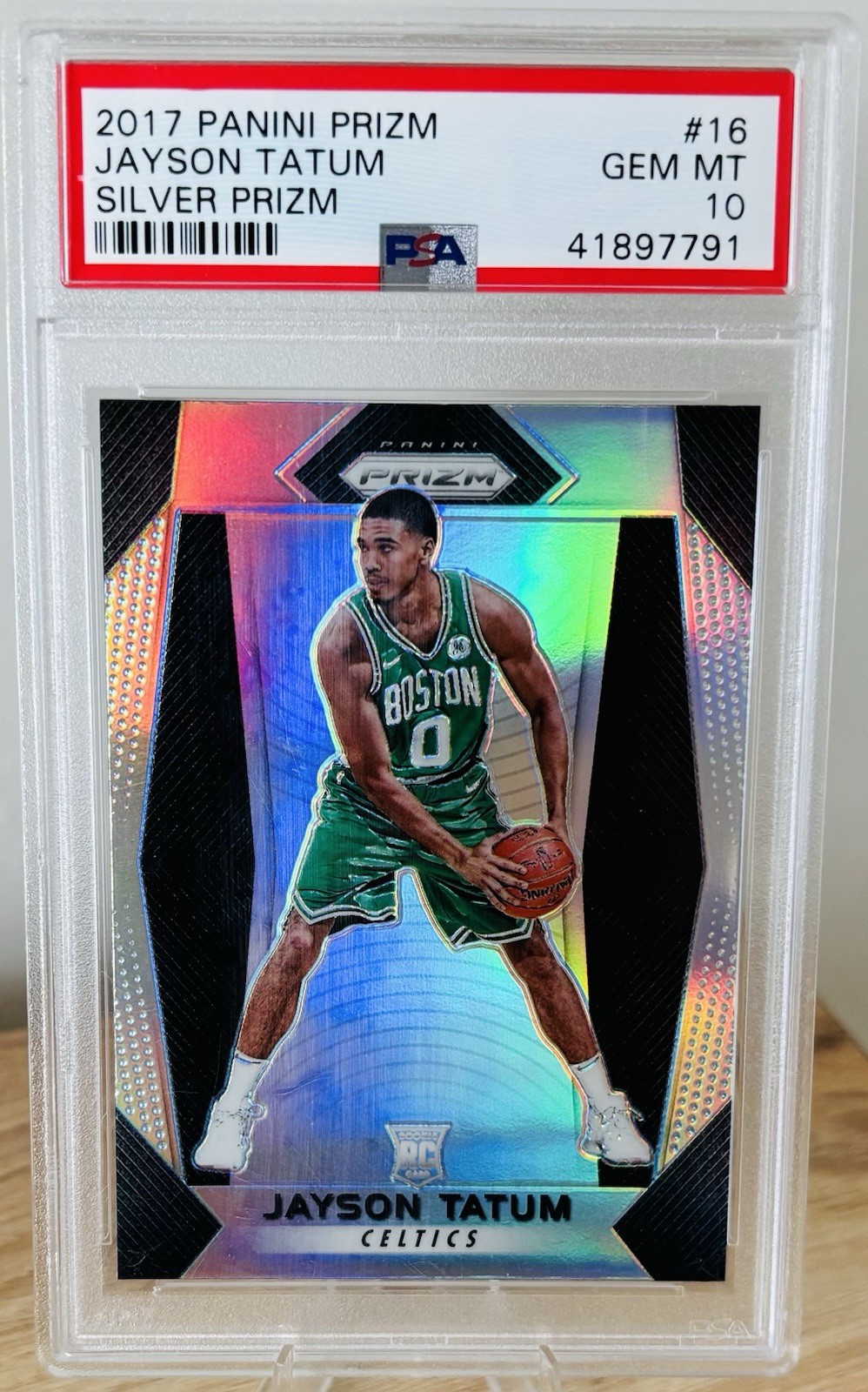 Jayson Tatum 2017 Prizm #16 Silver Prizm Rookie PSA 10 Gem Celtics Duke 🌈🔥💎 view 1