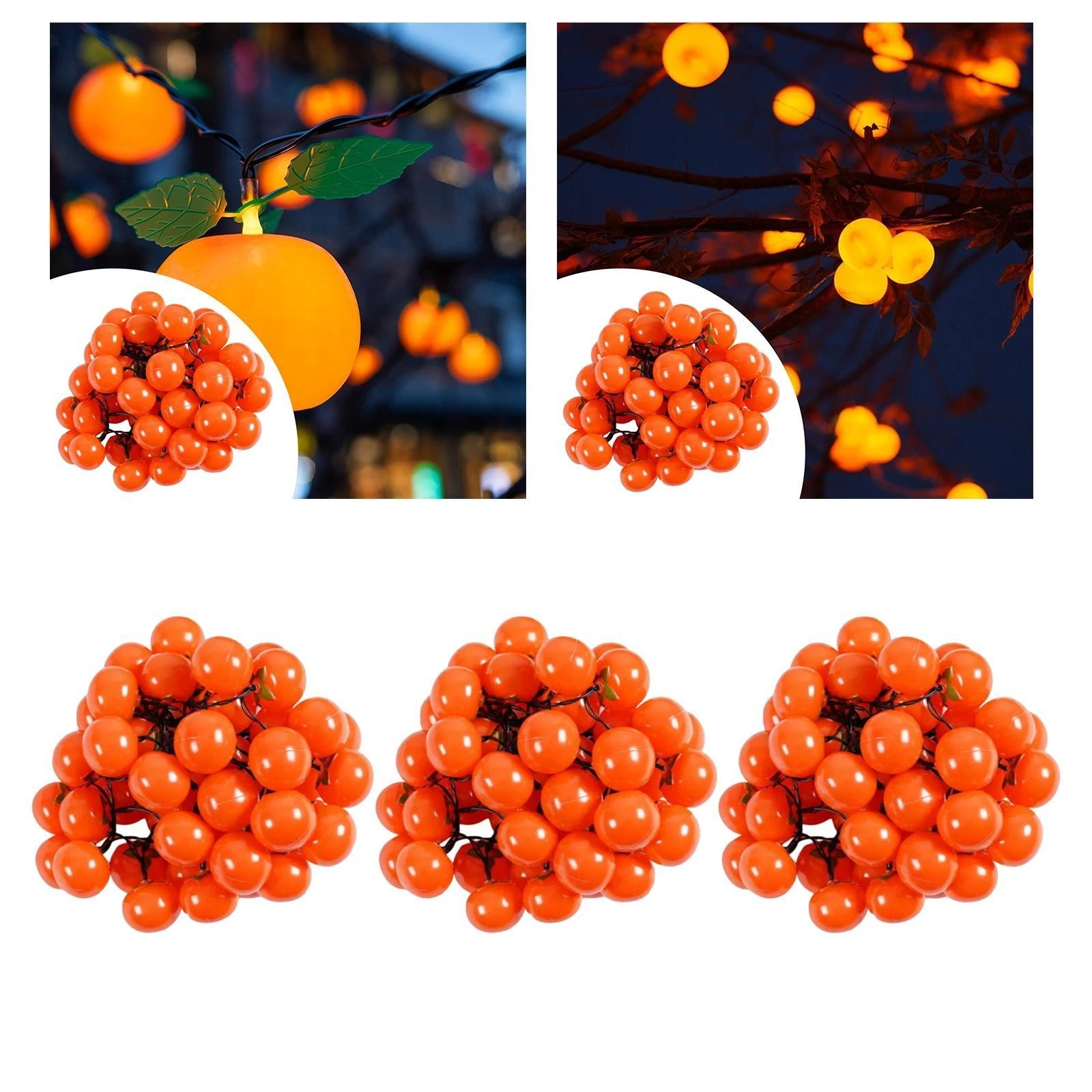 String Light for Outside Decorative Persimmon Lantern Lightweight Practical