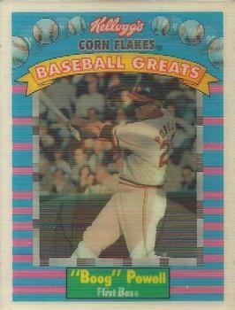 1991 Kellogg's Corn Flakes Baseball Greats Boog Powell #13 Baltimore Orioles