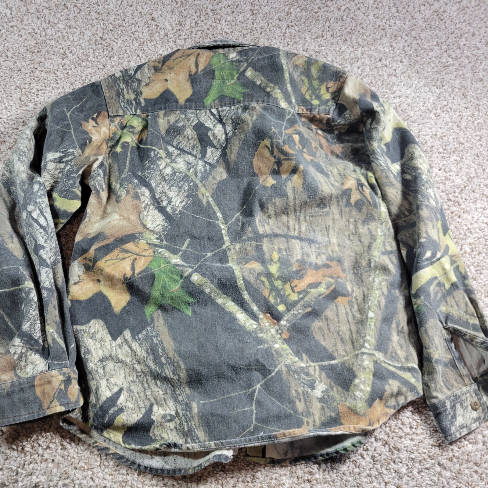 Jerzees Outdoors Shirt Youth XL? Camo Button Up Boys Retro