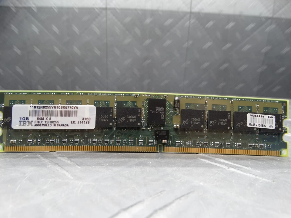 IBM 2GB (1GBx2) Memory RAM FRU 12R8255 Vintage - Image 3 of 4
