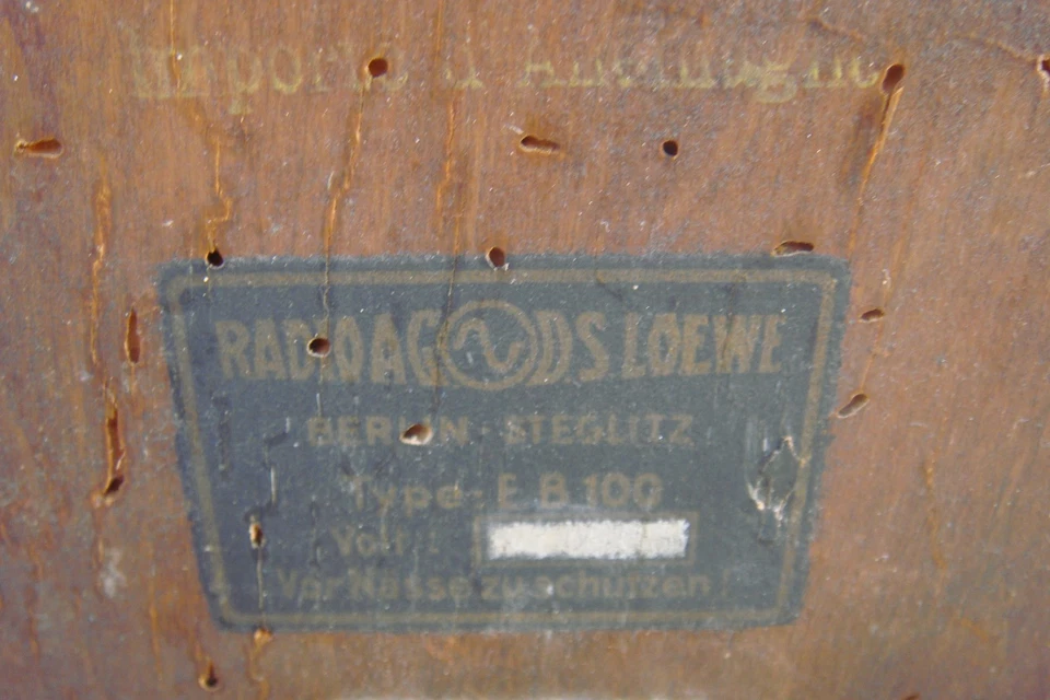 Loewe E-B 100 RADIO 1930 VENDU SANS CES TUBES ?? - Photo 2/4