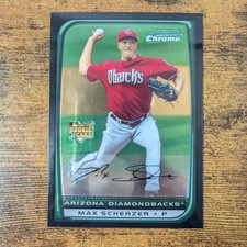 2008 Bowman Chrome Draft Max Scherzer #BDP33 Rookie Card RC Diamondbacks Black. rookie card picture