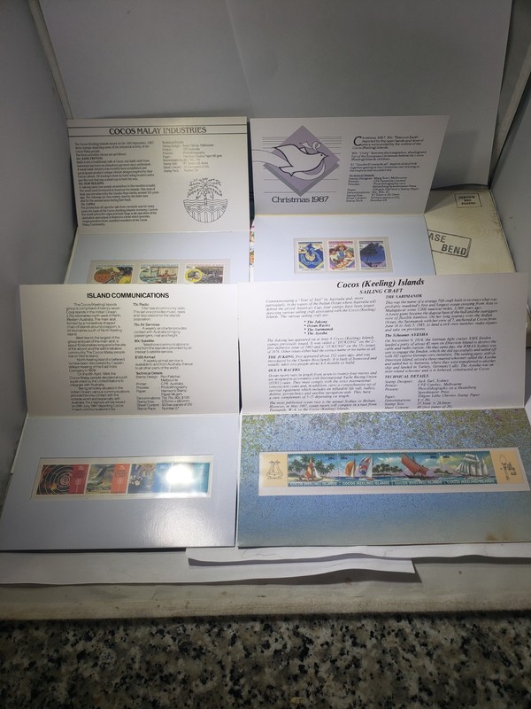 Cocos  Islands 1987 Christmas,Island Comm.,Kelling Isl,Malay industries,Stamps