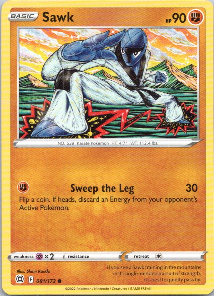 Sawk #81/172 (LP) SWSH09: Brilliant Stars SWSH09 Pokemon